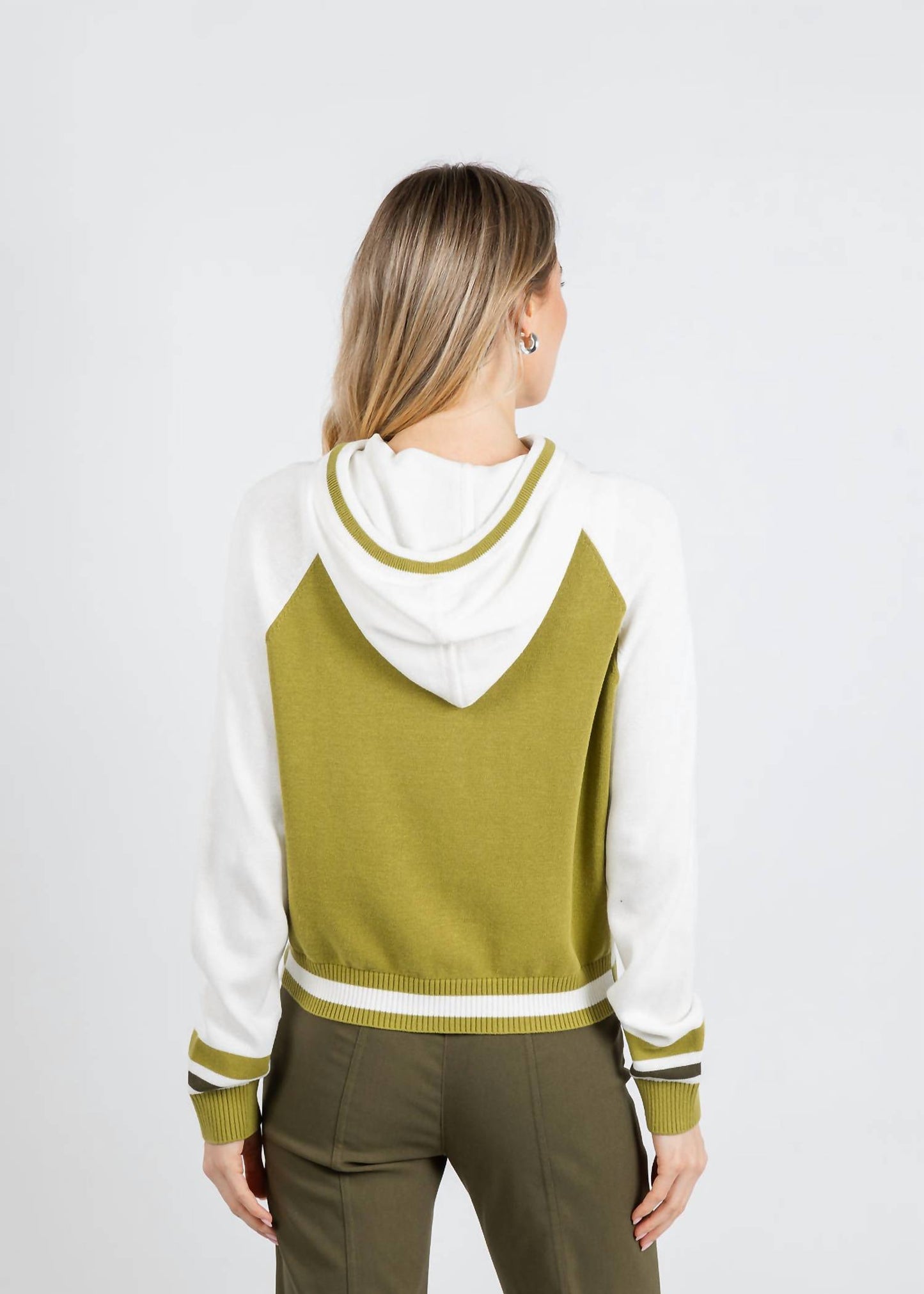 Contrast Stripe Varsity Hoodie