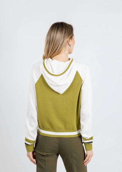 Contrast Stripe Varsity Hoodie