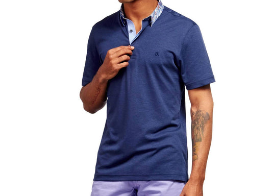 Polo Shirt With Floral Collar