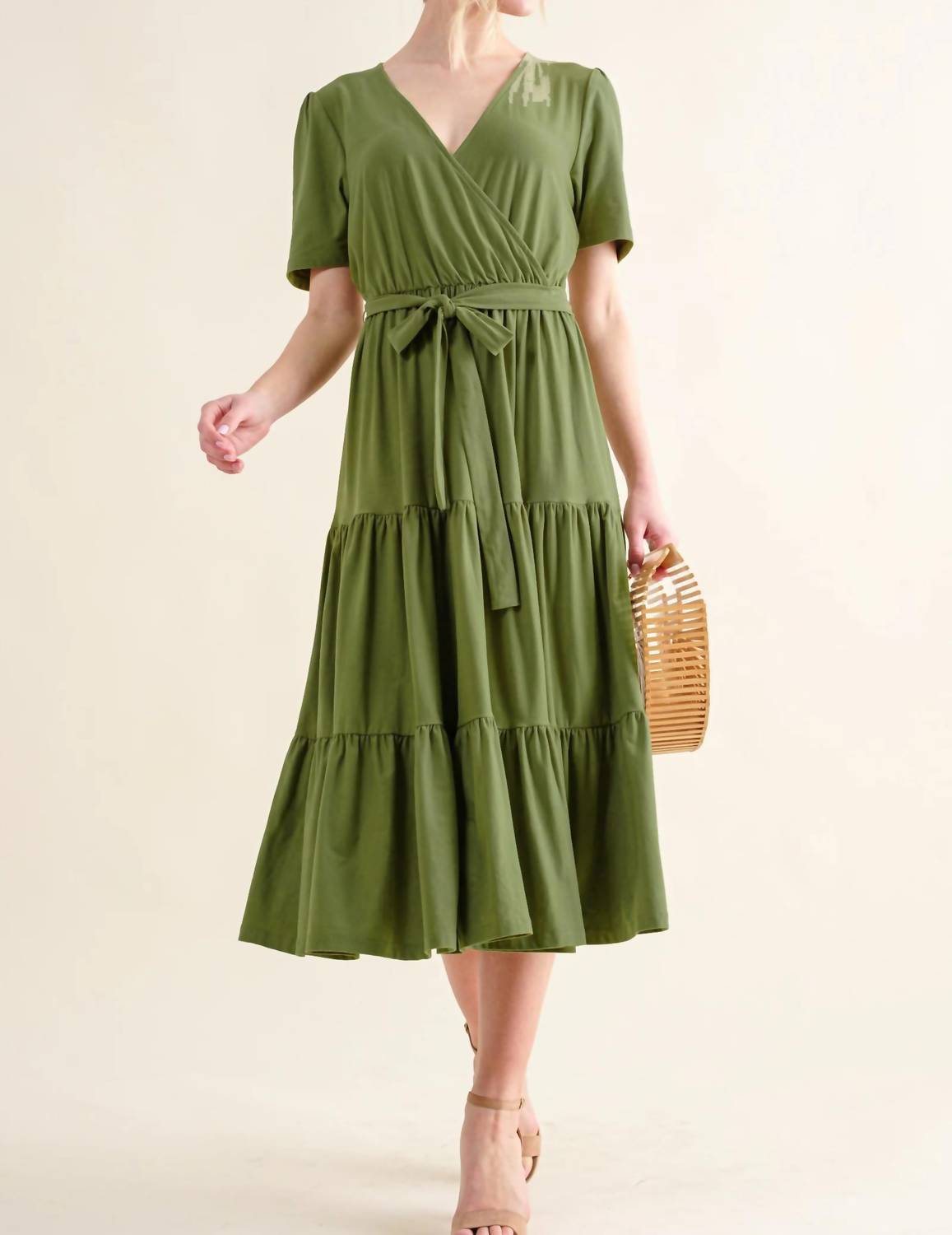Soft Tiered Midi Dress