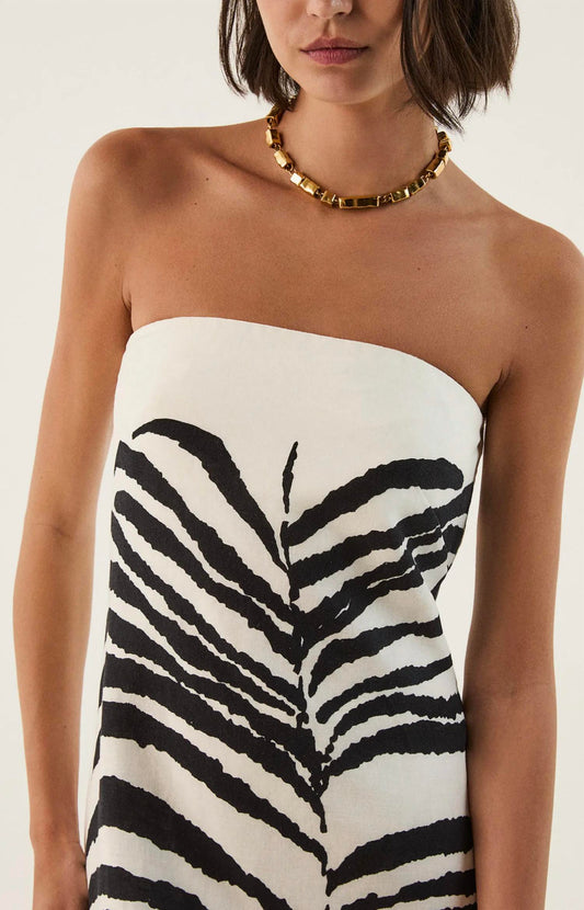 Vix Paula Hermanny Women's Penelope Long Dress in White/black - view 2