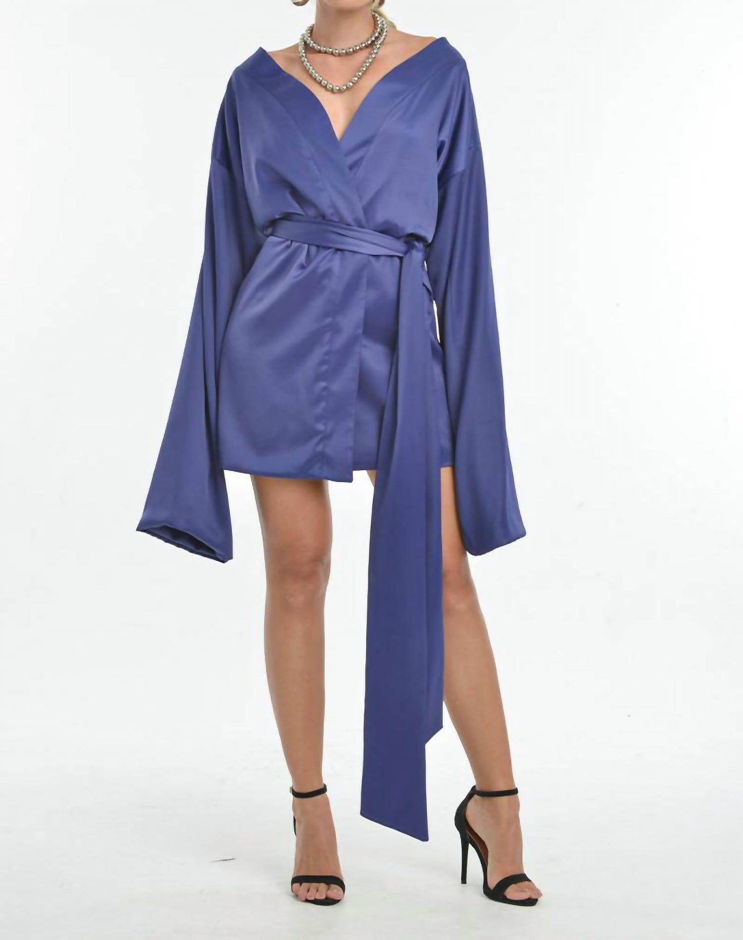 Steffany Milano - Sapphire Nights Wrap Mini Dress - Rack Hunt