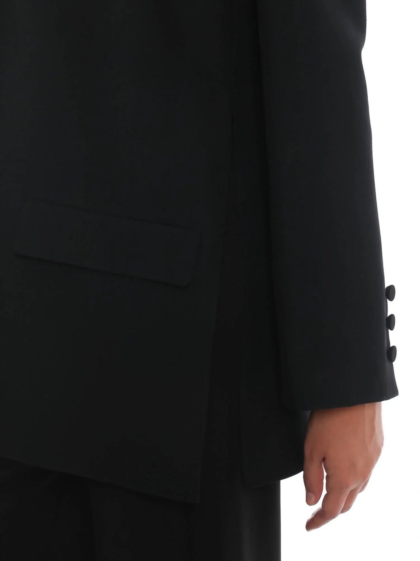 Valentino - Crepe Cady Open Front Tailored Blazer - alternate view - Rack Hunt
