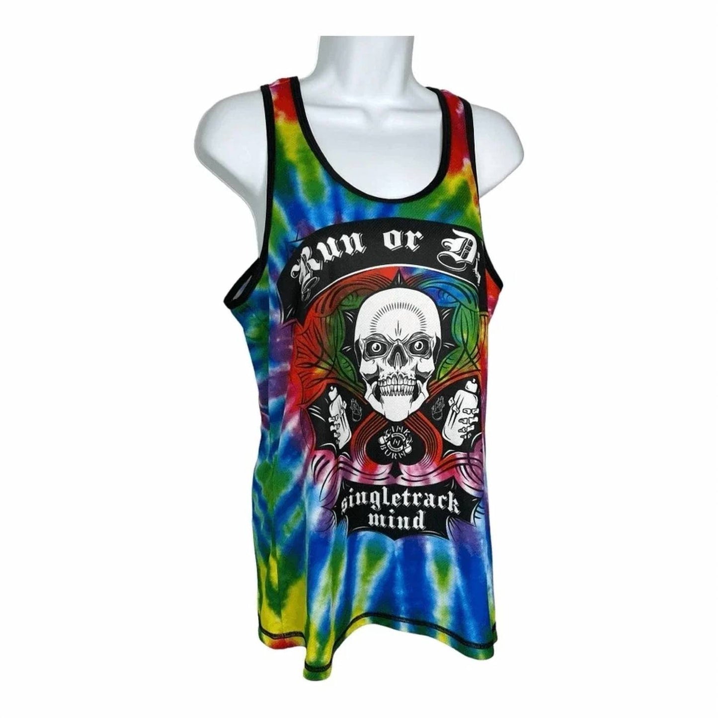 Women's Run Of Die Tie Dye Sunflower Singlet