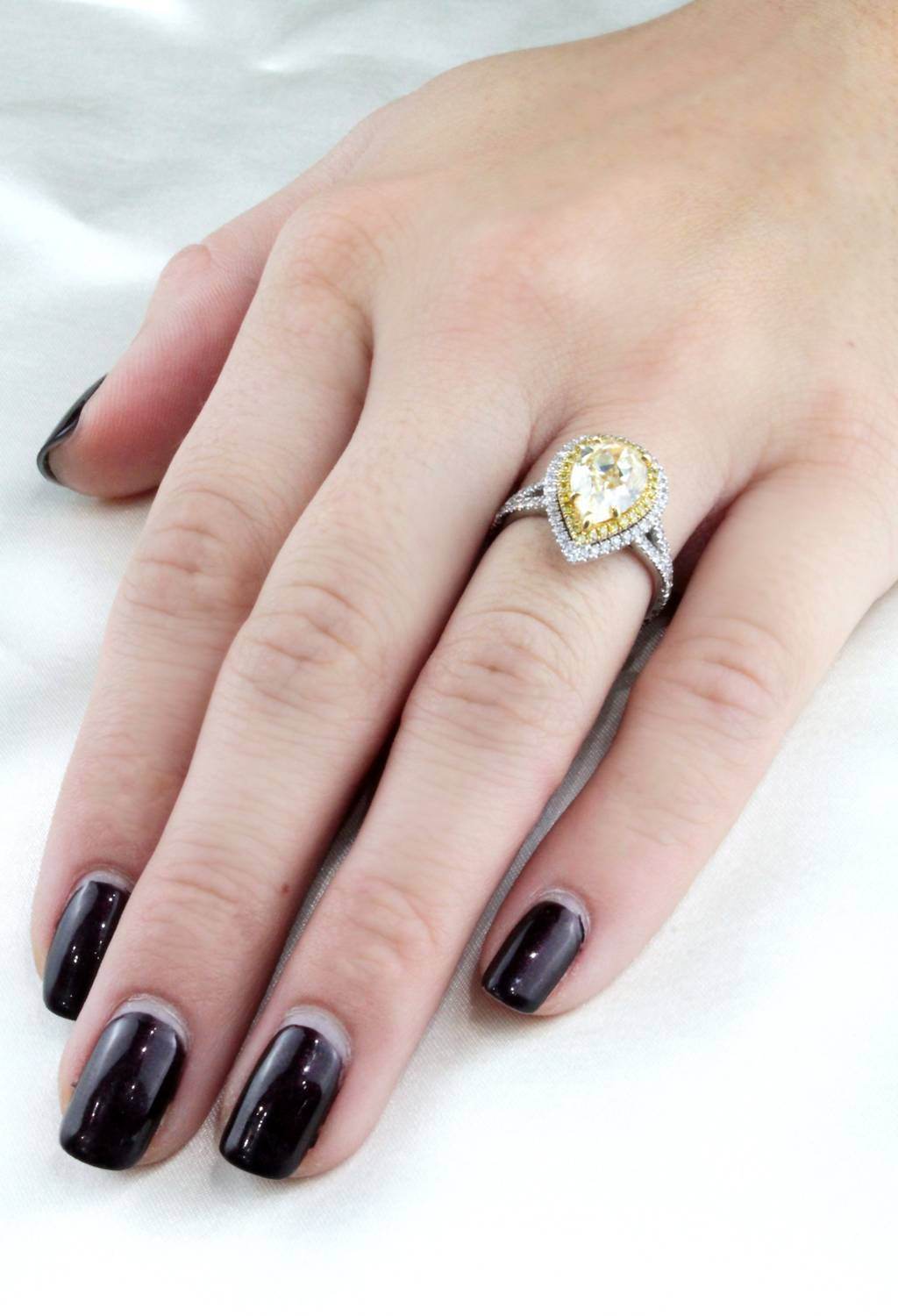 Gregg Ruth - Women's Pear Diamond Ring - Rack Hunt -