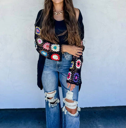 Granny Square Sweater Cardigan