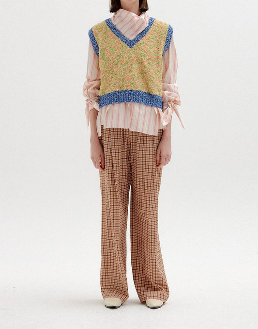 SIKI TRIMMED KNIT VEST