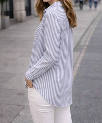 Button-Up Stripe blouse