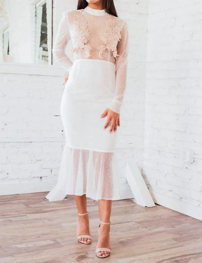 Ariti Kaziris - Long Sleeve Sheer Lace Dress - Rack Hunt
