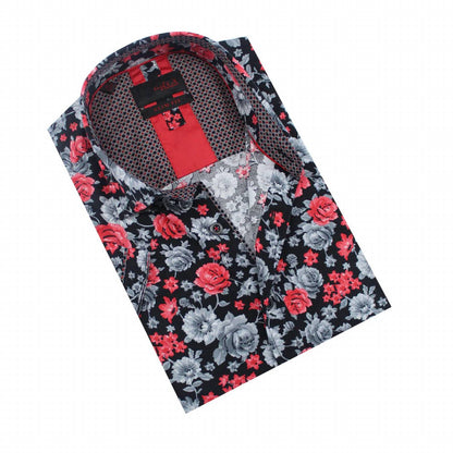 Monochromatic Rose Short Sleeve Shirt