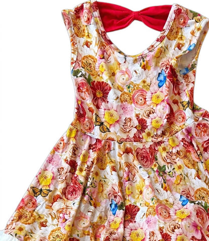 Girl's Charlotte Floral Bamboo Short Sleeve Tunic and Short Set