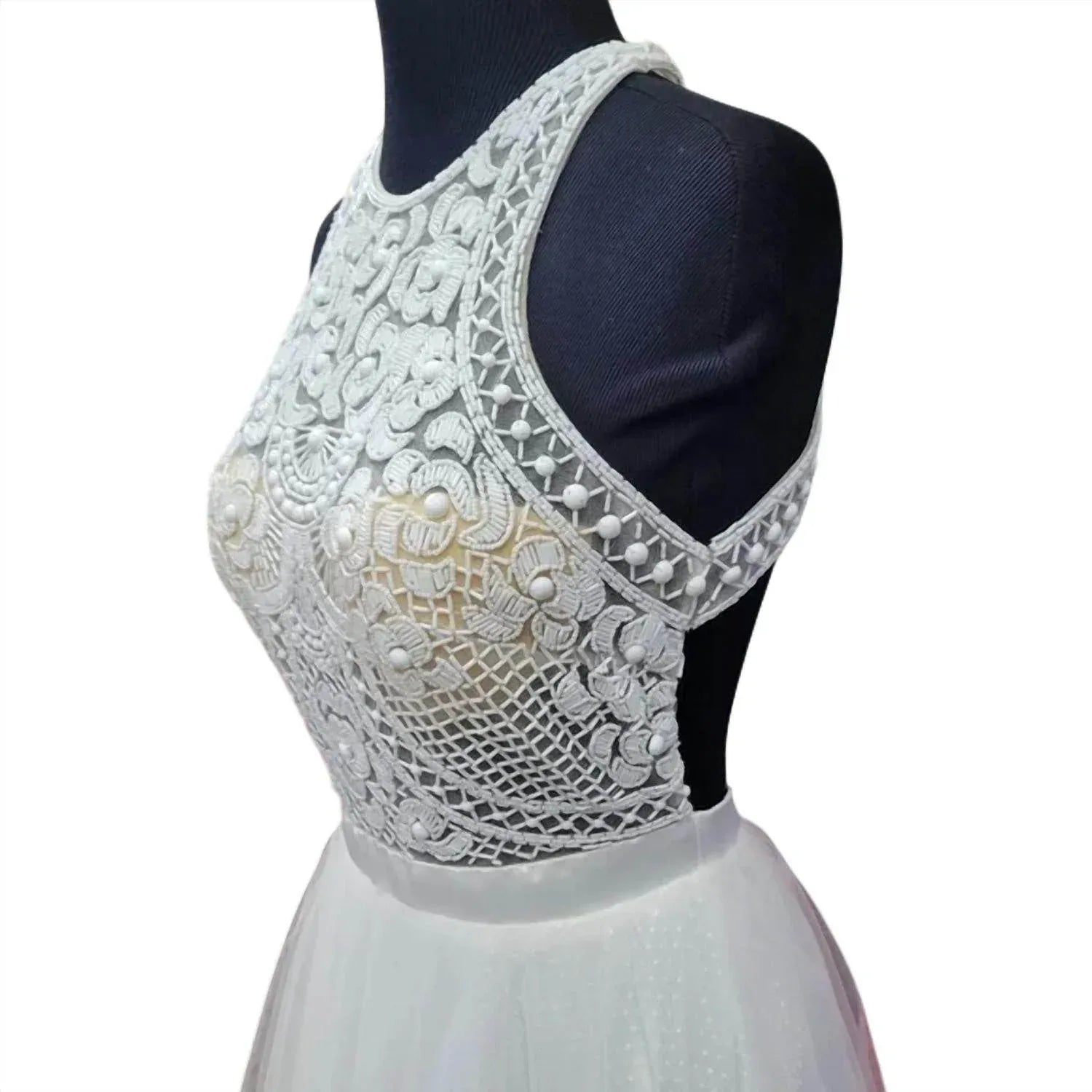 Precious Formals - Beaded Illusion Formal Ball Gown - Rack Hunt