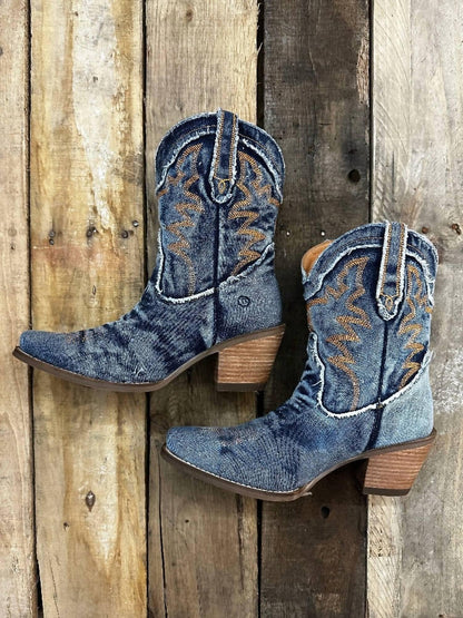 ARider - Women's Denim Booties - Rack Hunt