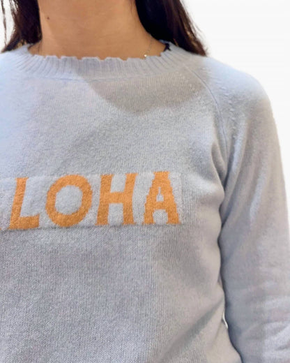 Custom Frayed Crew "aloha" Sweater