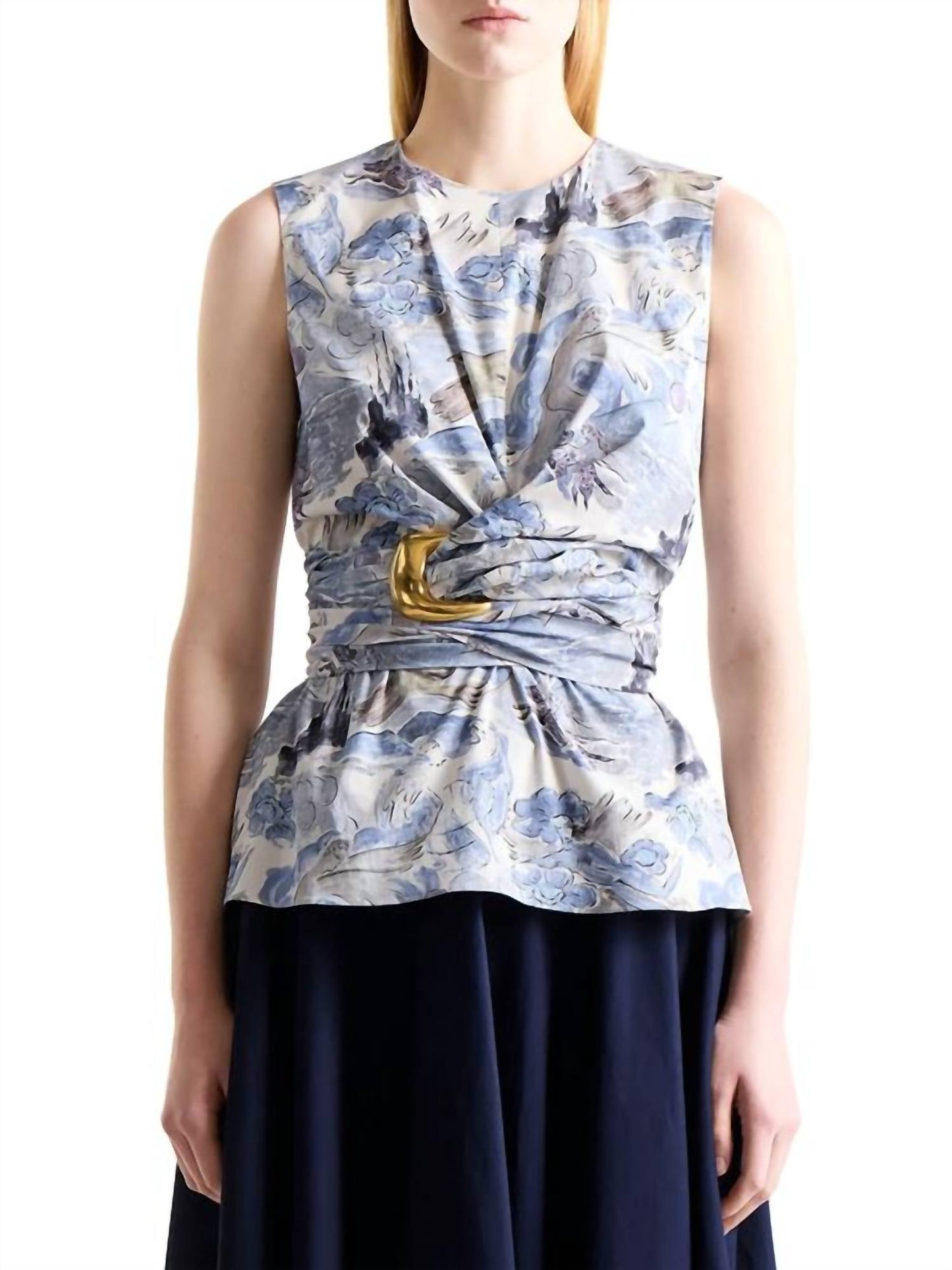 Tizzy Buckle Wrap Top