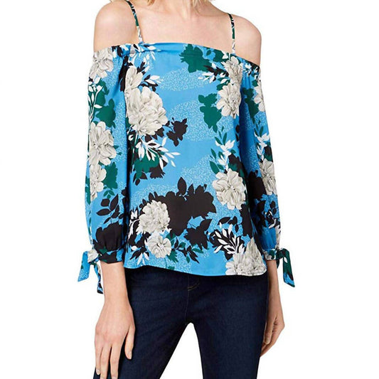 Off-the-shoulder Floral Casual Top