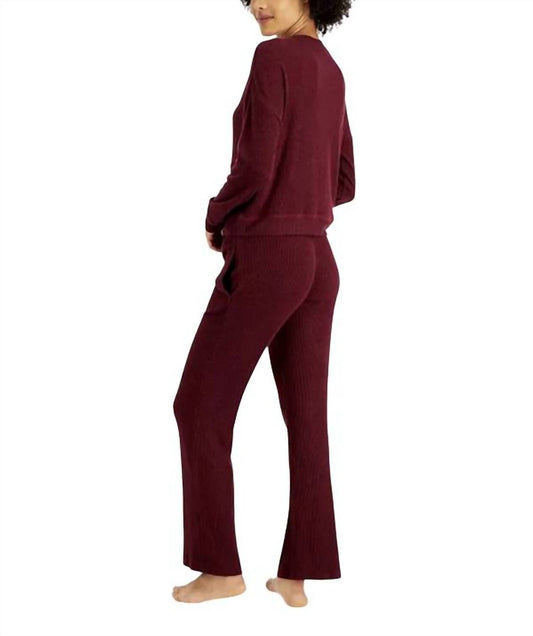 Ribbed Solid Pajama Top