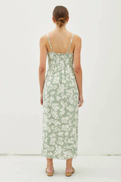 Floral Maxi Linen Dress