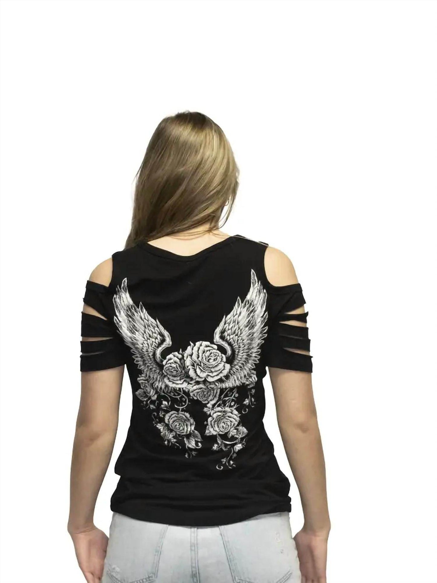 Liberty Wear - Wings cold Shoulder Top - Rack Hunt