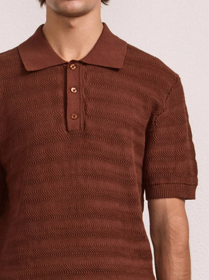 Vidal Cotton Blend Buttoned Short Sleeve Polo