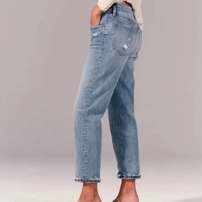Mid Rise Boyfriend Jeans