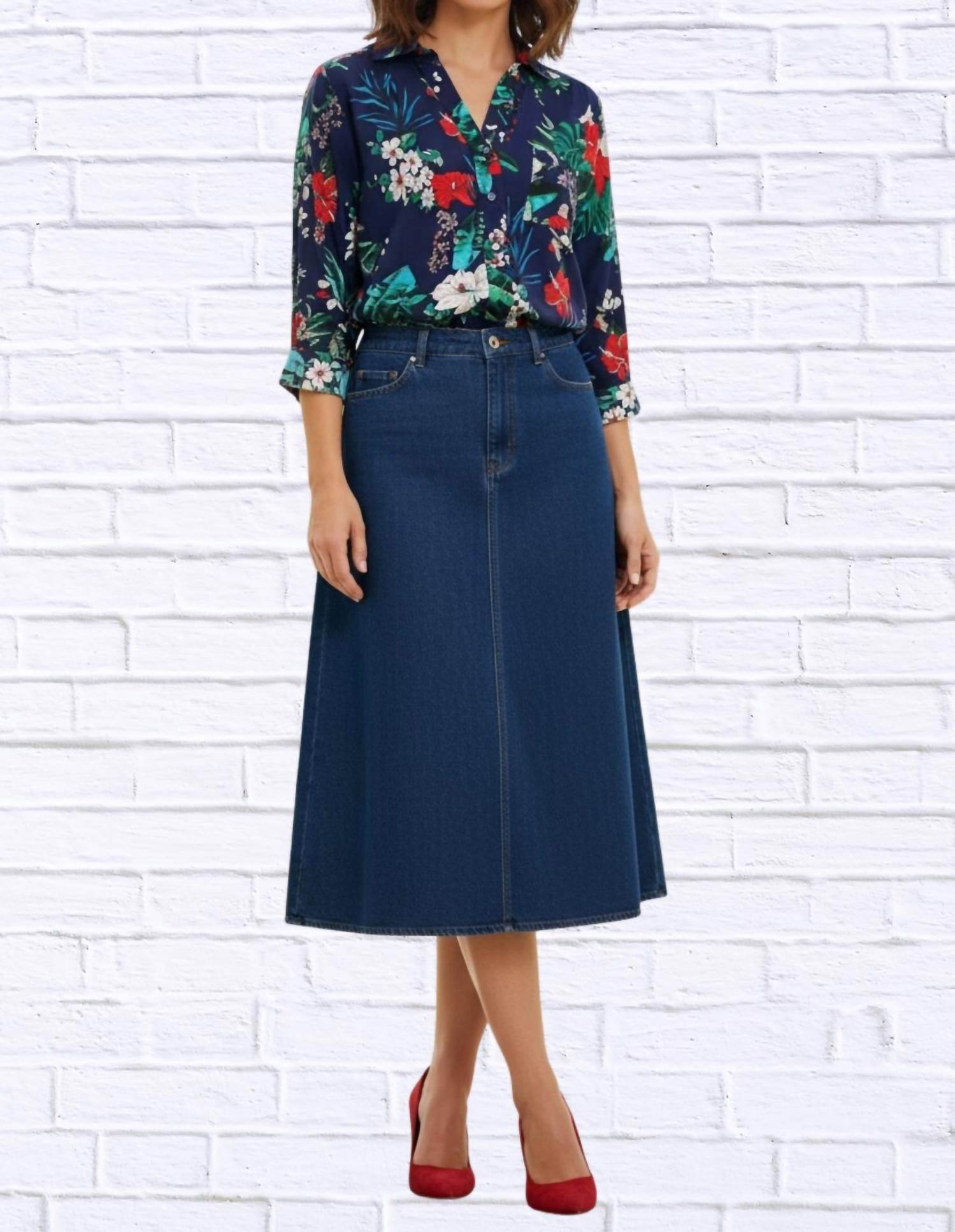 Diva USA - Tropical Floral Viscose Button-up Shirt - Rack Hunt -