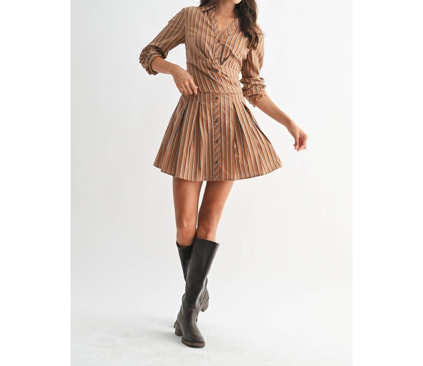 Stripe Collared Dress