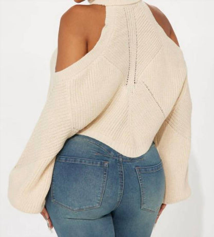 Karasi Cold Shoulder Sweater Top