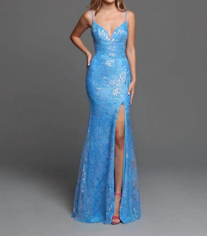 Sparkle Bridal Couture - Patterned Sequin Fit & Flare Prom Dress - Rack Hunt