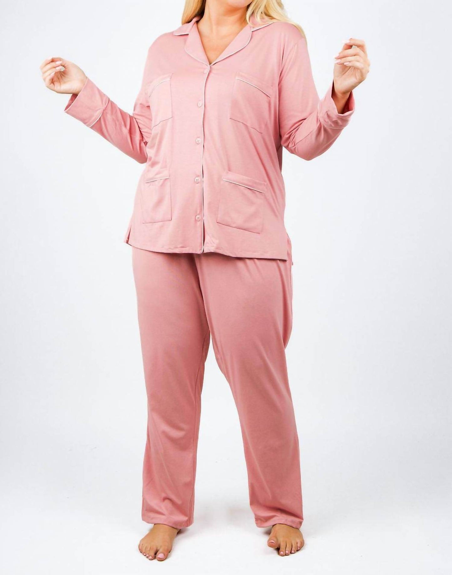 ISAYES - Four Pocket Cotton Pajamas - Plus - Rack Hunt -