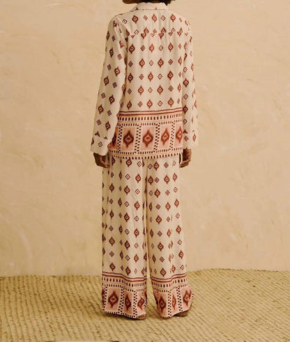 Printed Wide Leg Pants
