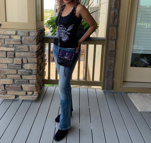 Adorable Distressed Skull Jean