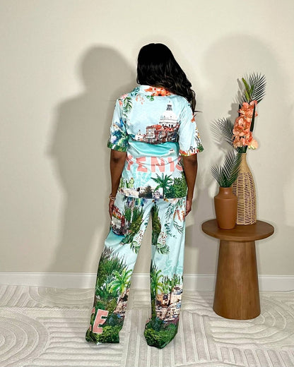 Venetian Coastline Pant Set