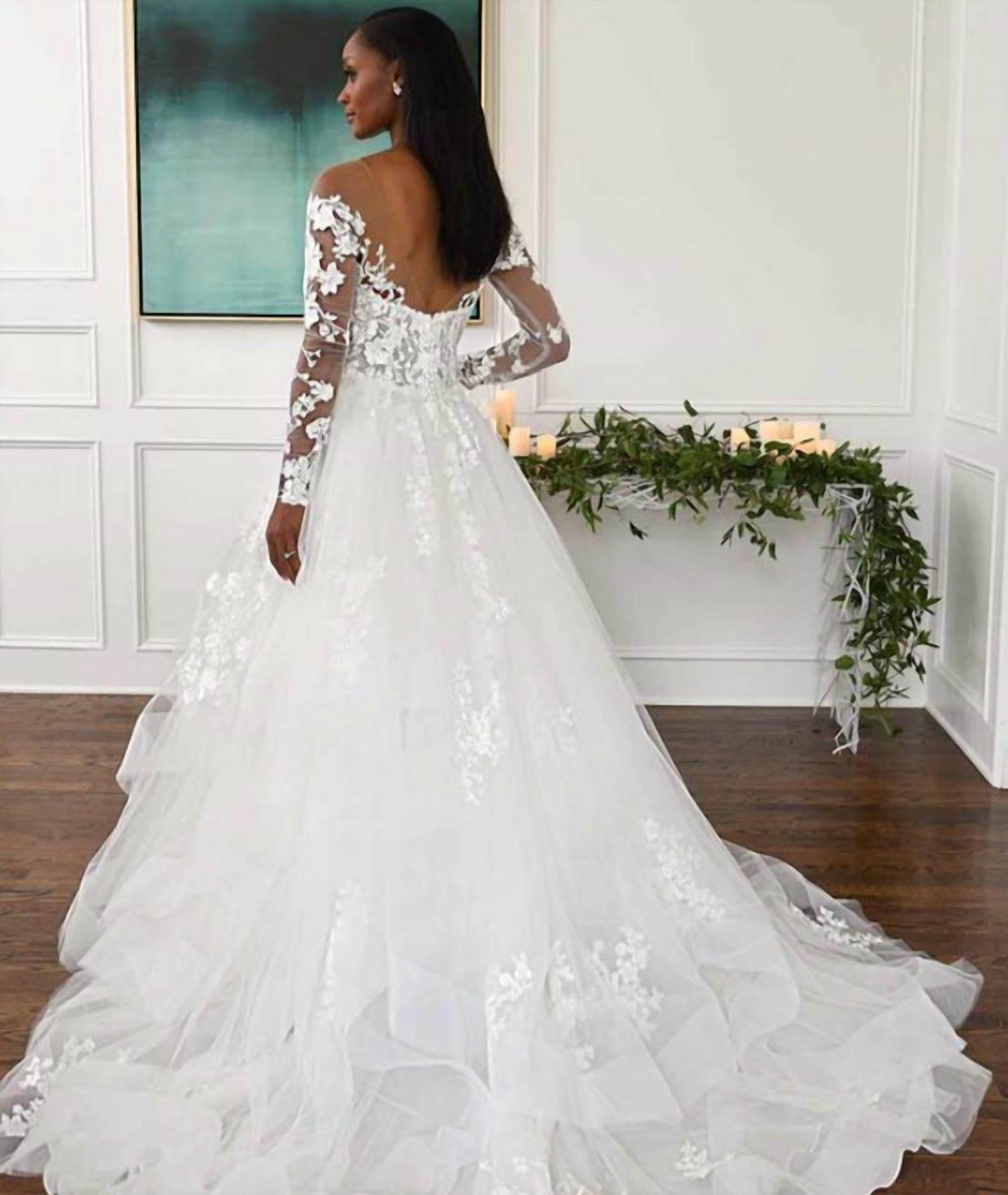 Essence of Australia - Off-shoulder Lace Wedding Gown - Rack Hunt
