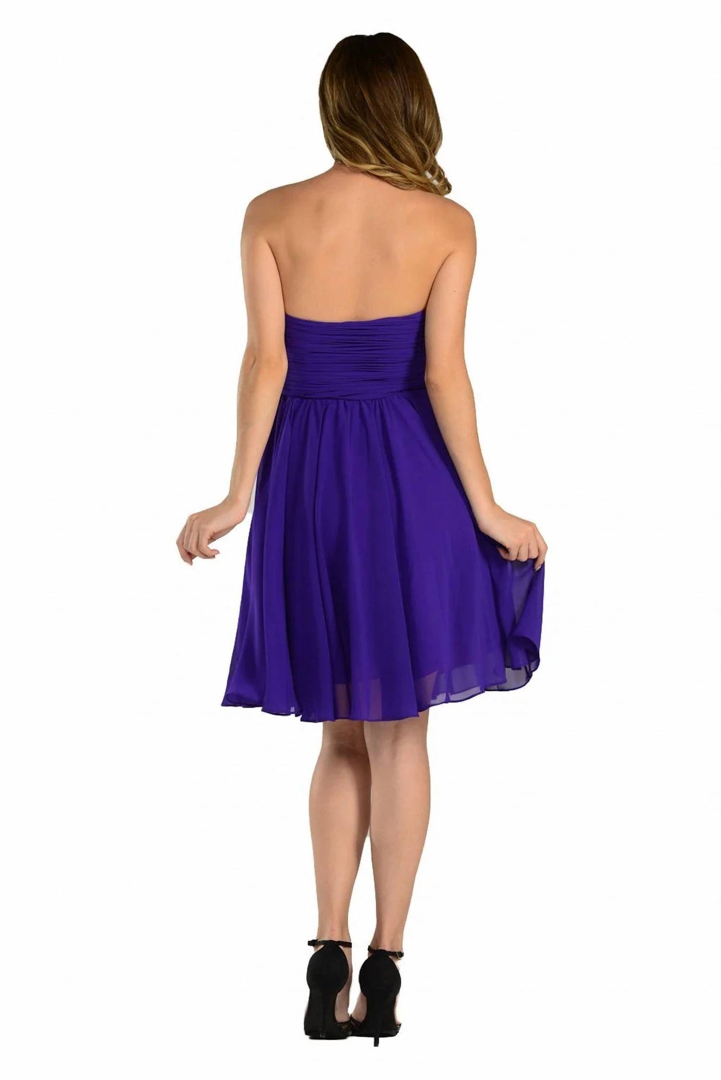 Ruched Short Strapless Sweetheart Dress