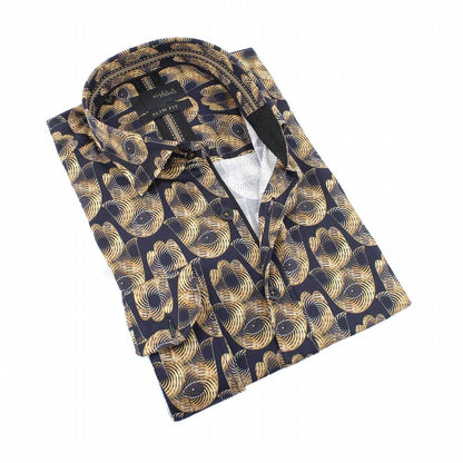 Hamsa Print Button Down Shirt