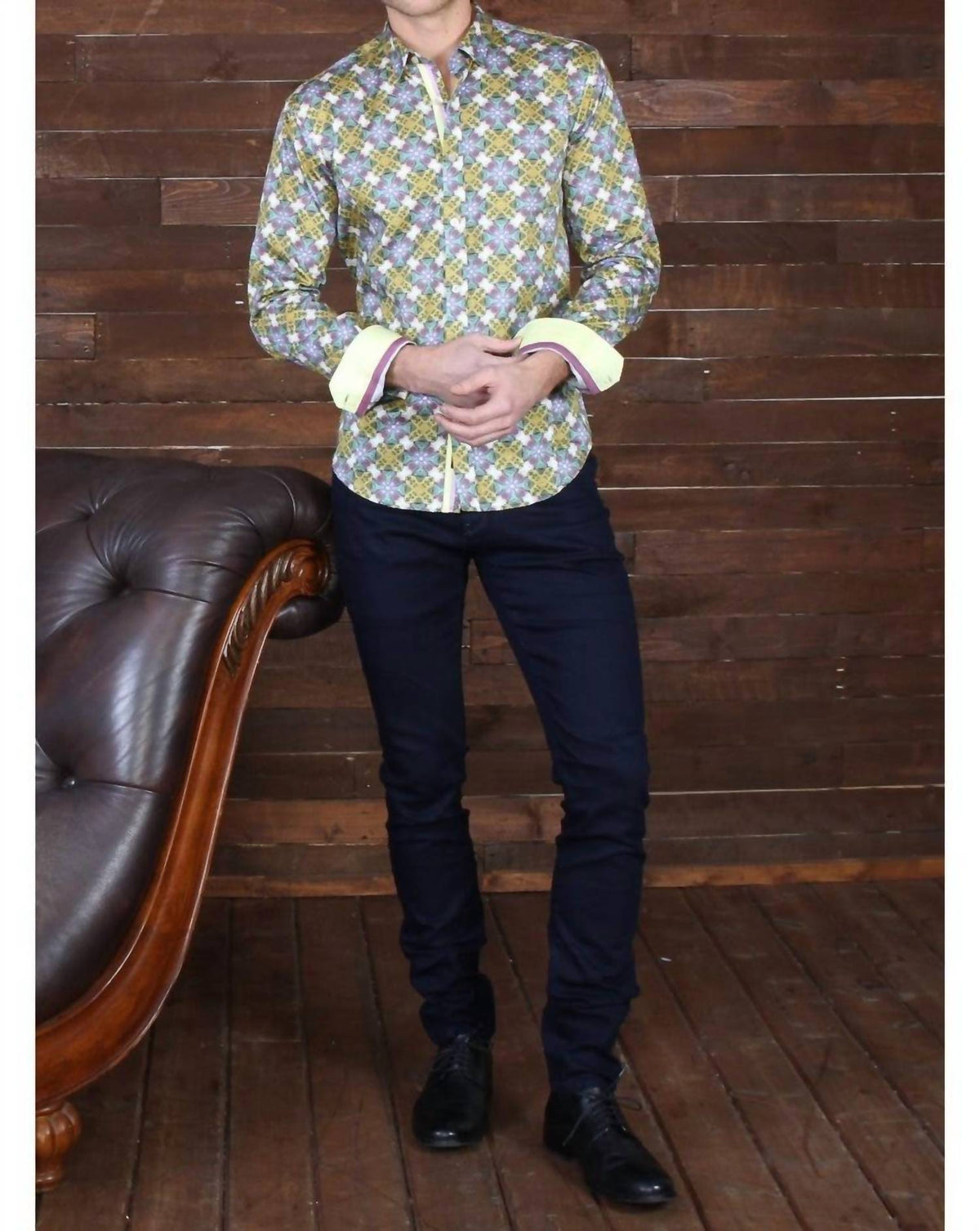 Pattern Button Down Shirt