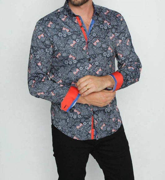 Radical Skull Button Down Shirt