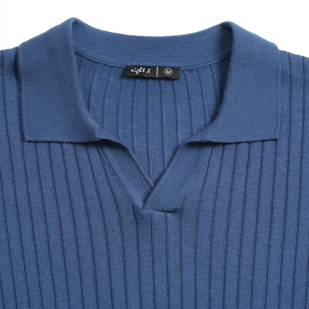 Ribbed Knit Polo