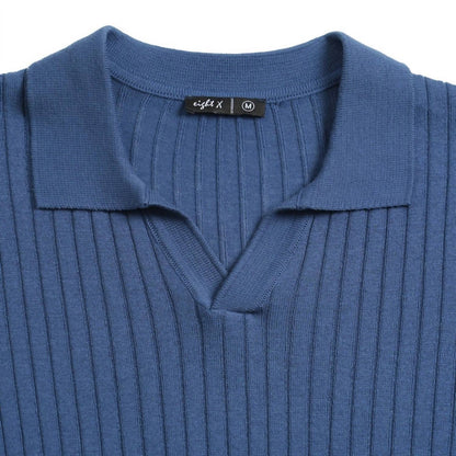 Ribbed Knit Polo
