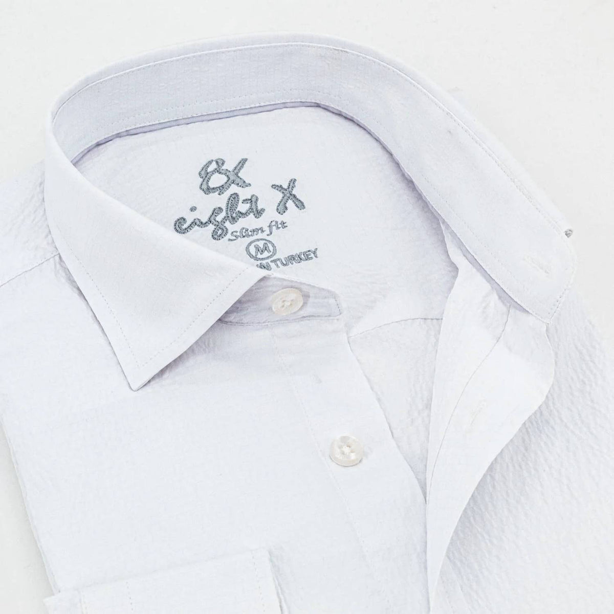 Seersucker Solid Button Down Shirt