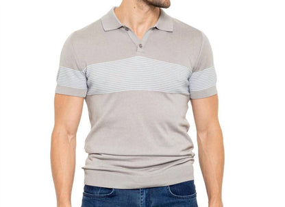 Striped Chest Knit Polo