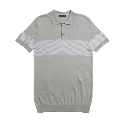 Striped Chest Knit Polo