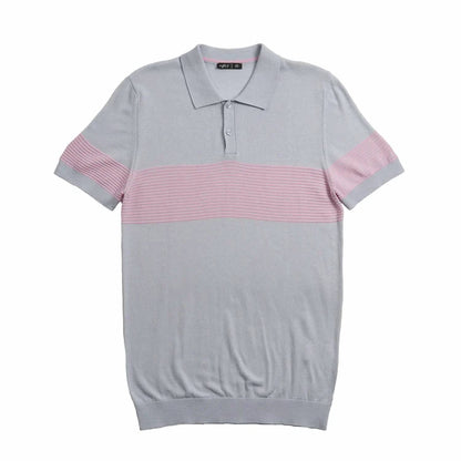 Striped Chest Knit Polo