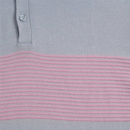 Striped Chest Knit Polo