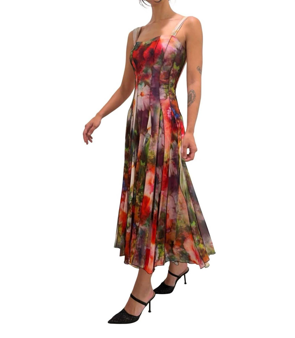 Bruna Paneled Midi Dress