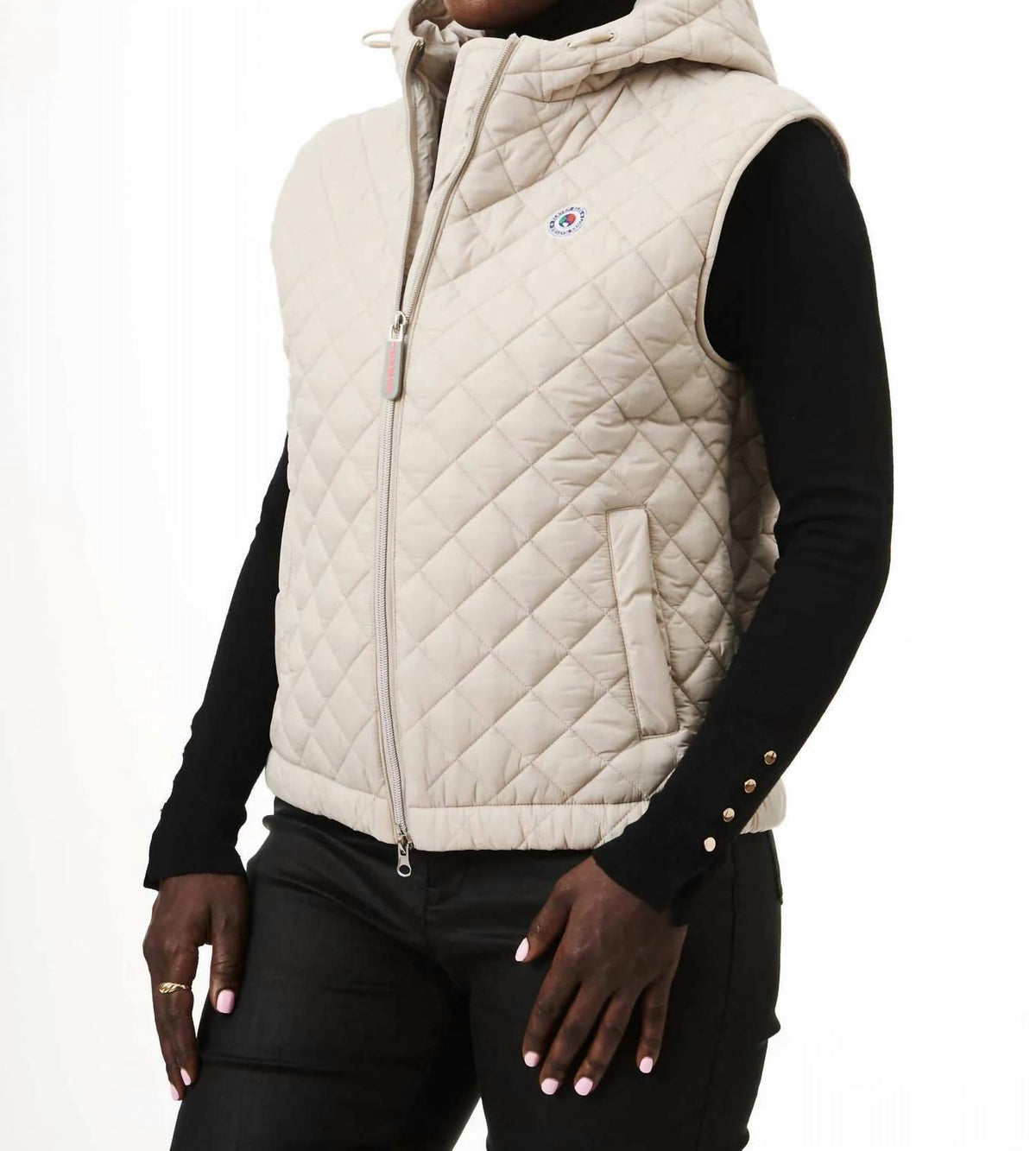 Eleven Elfs Women's Devon Vegan Down Vest in Linen - view 2
