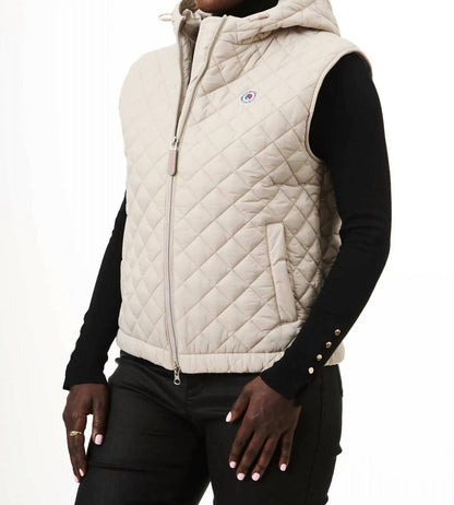 Eleven Elfs Women's Devon Vegan Down Vest in Linen - view 2