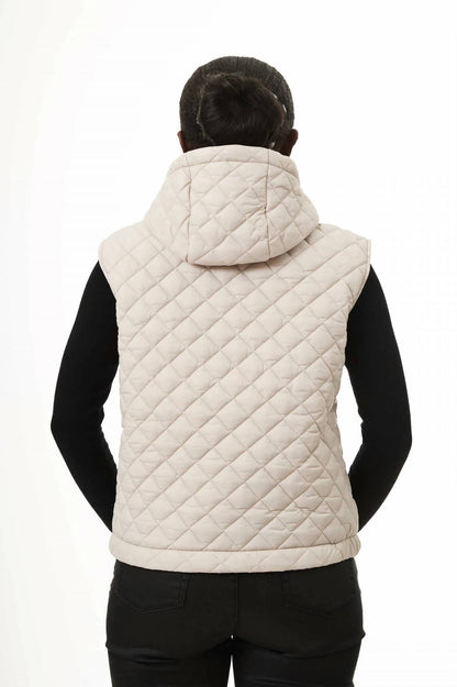 Eleven Elfs Women's Devon Vegan Down Vest in Linen - view 3