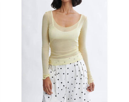Carla Microknit Long Sleeve Top